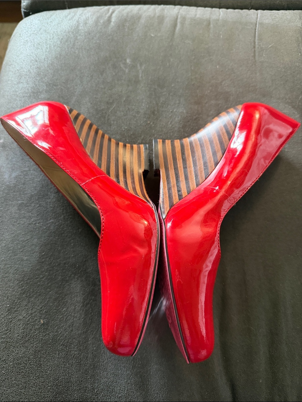 kenzie Red Patent Women's Heels - Picture 2 of 3